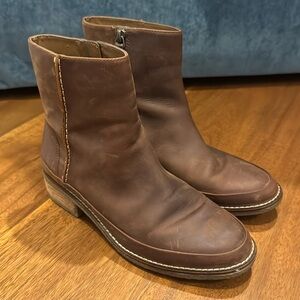 Sperry Top-Sider Women’s Seaport Storm Midi Boot Booties Brown Leather 7.5 EUC